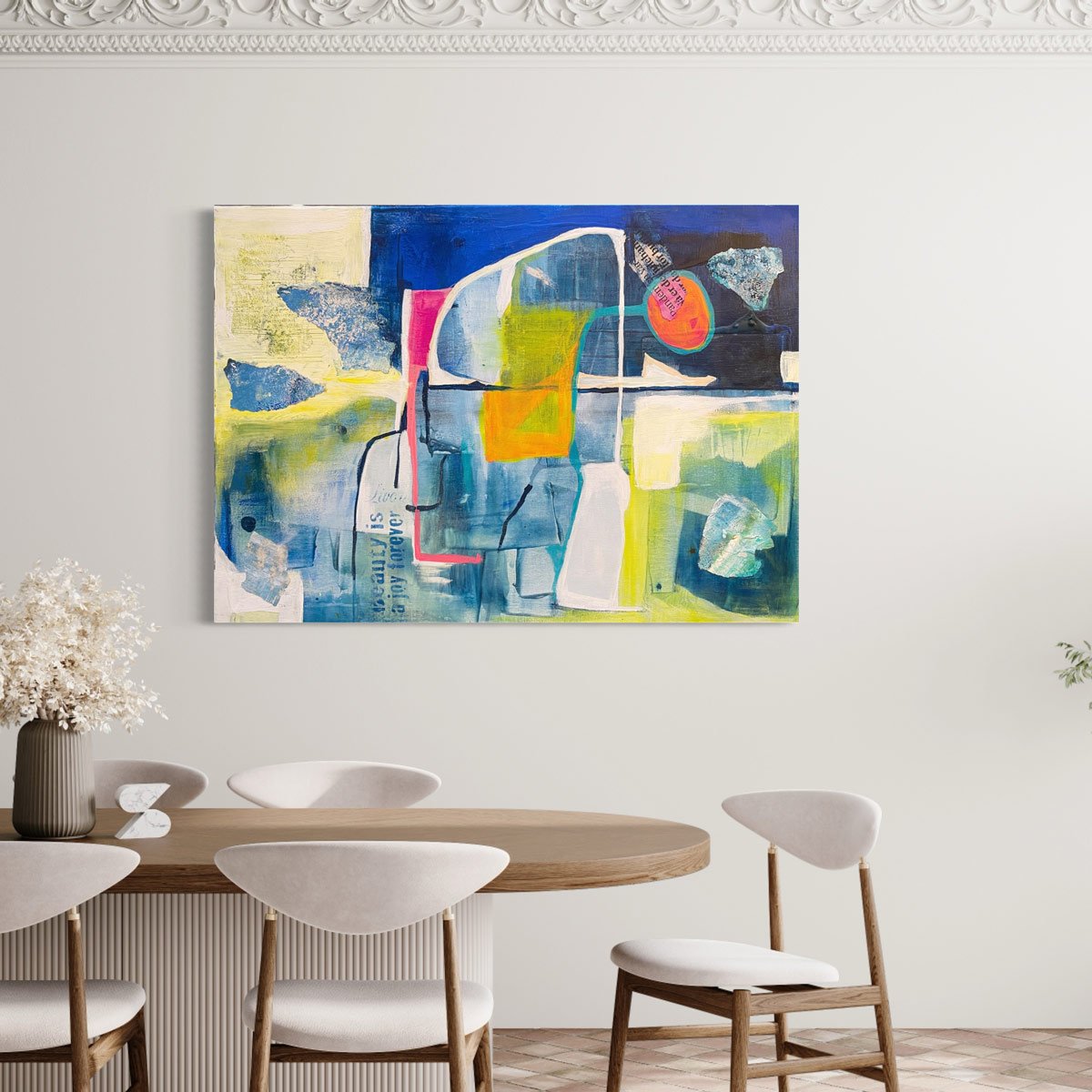 Abstract colorful painting for office